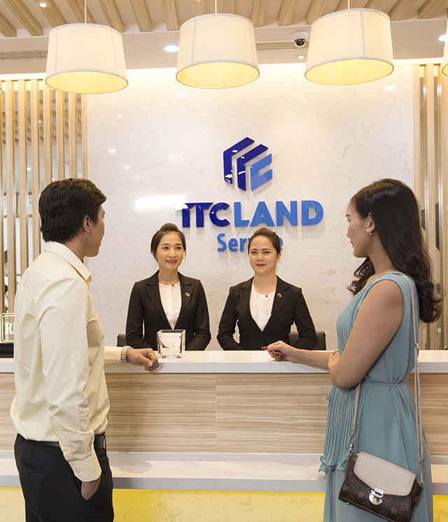 sảnh lễ tân công ty ttc land